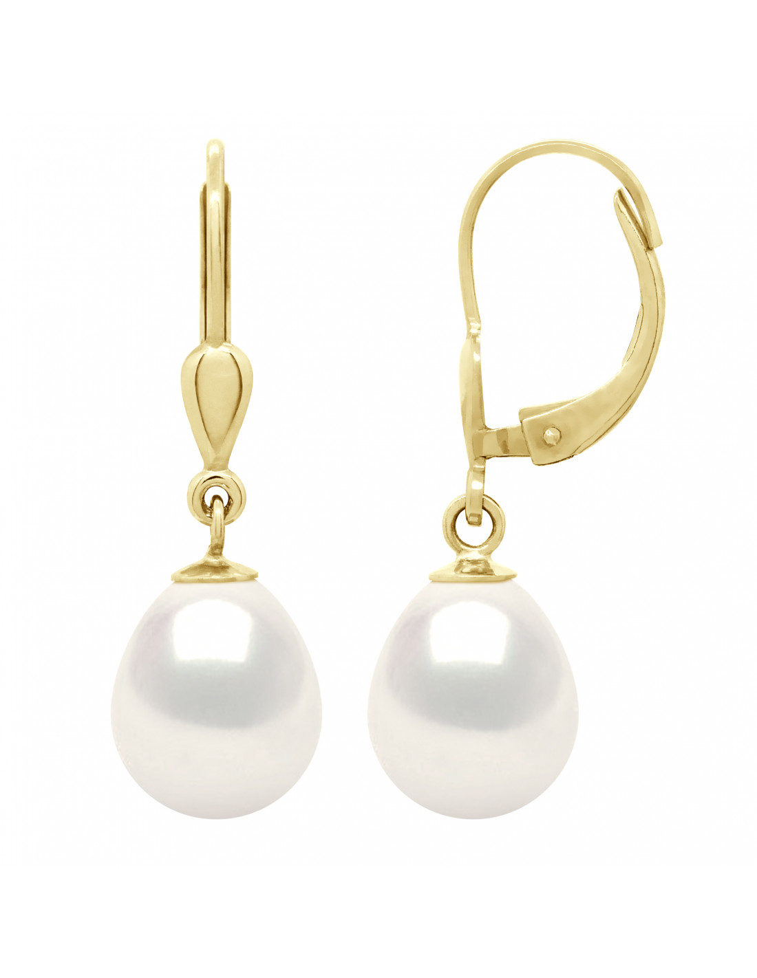 Boucles d'Oreilles Pendantes Joaillerie Perles 9-10 mm - Argent 925 -  BONNEGRACE